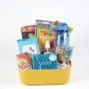 Small teacher appreciation gift basket with school supplies