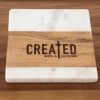 Ohio Basket Chic Created with a Purpose Christian wood and marble coasters square shaped for religious gifts