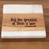 Ohio Basket Chic laser engraved wood Christian bible verse coaster with 1 Corinthians scripture