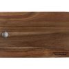 Personalized wood cutting board gift with custom laser engraved logo on Acacia wood.