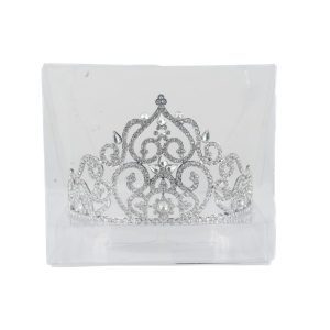 Ohio Basket Chic sparkly princess tiara toy crown in a clear plastic gift box for a girl's birthday party or Easter gift