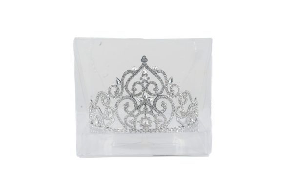 Ohio Basket Chic sparkly princess tiara toy crown in a clear plastic gift box for a girl's birthday party or Easter gift