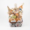 Medium Fall Harvest Gift Basket with gnome and autumn home decor