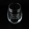 Set of 20 bulk custom logo wine glasses with laser etched corporate branding.