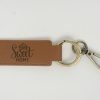 Laser engraved Home Sweet Home key chain used as a realtor housewarming closing gift.