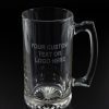 Set of two 26.5oz personalized laser engraved glass mugs with custom logo for beer lovers