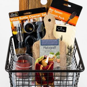 Personalized Celebration Basket Medium with Custom Cutting Board