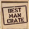 Ohio Basket Chic birch wood best man gift box wooden crate with stenciled lettering