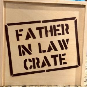 Handcrafted birch wood father in law wedding gift box with slide top lid by Ohio Basket Chic
