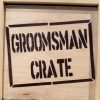 Ohio Basket Chic Groomsman Crate wooden gift box with stenciled lettering for wedding party gifts