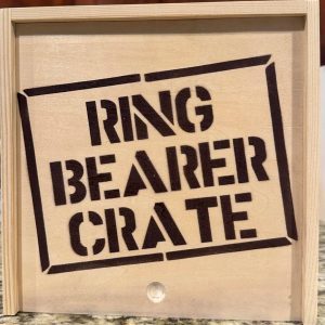 Ohio Basket Chic ring bearer gift box made of birch wood with slide open lid