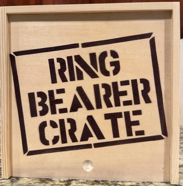 Ohio Basket Chic ring bearer gift box made of birch wood with slide open lid