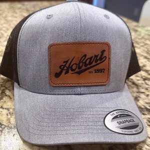 Custom leatherette patch hat with personalized corporate logo engraving