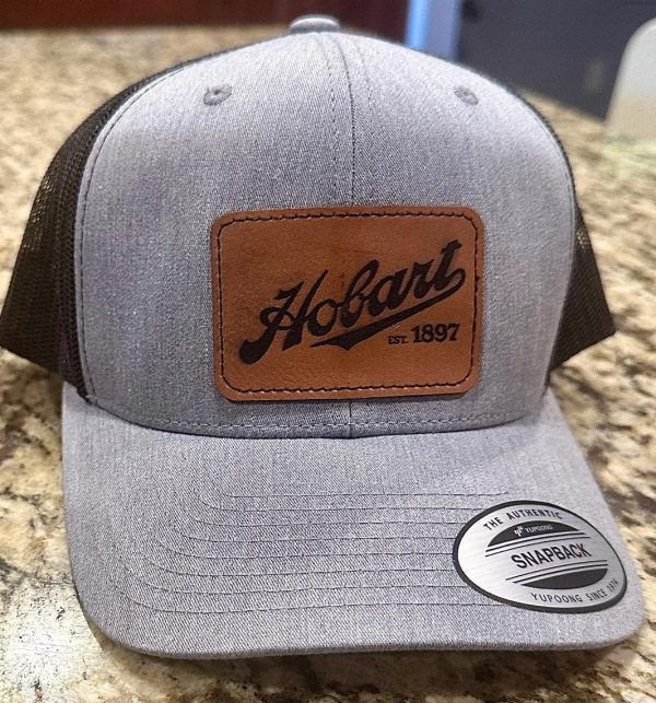 Custom leatherette patch hat with personalized corporate logo engraving