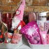 Medium Women's Spa Gift Basket with bath bombs and self-care products for Valentine's Day.