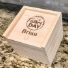 Personalized Father's Day Gift Box made of engraved birch wood