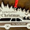 Personalized Griswold Family Vacation Ornament wood engraved custom Christmas station wagon