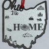 Handcrafted laser engraved wood state of Ohio landmark ornament perfect for an Ohio housewarming gift.