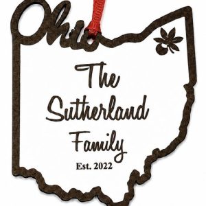 State of Ohio Ornament - Personalize with Name or LOGO