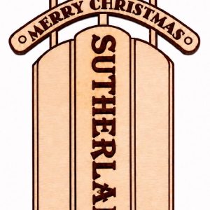 Personalized Vintage Sled Ornament