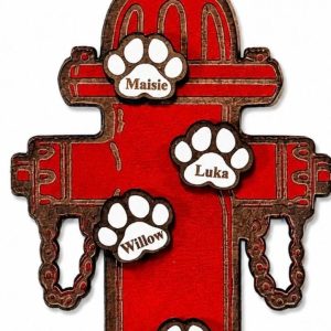Fire Hydrant Ornament - Add up to 8 Paws